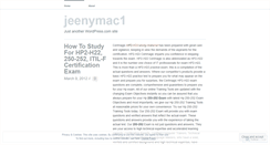 Desktop Screenshot of jeenymac1.wordpress.com