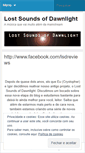 Mobile Screenshot of lostsoundsofdawnlight.wordpress.com