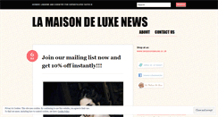 Desktop Screenshot of lamaisondeluxe.wordpress.com