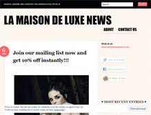 Tablet Screenshot of lamaisondeluxe.wordpress.com