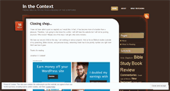 Desktop Screenshot of inthecontext.wordpress.com
