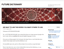 Tablet Screenshot of futuredictonary.wordpress.com