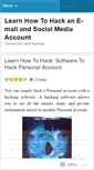 Mobile Screenshot of learnhowtohacktutorial.wordpress.com