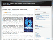 Tablet Screenshot of learnhowtohacktutorial.wordpress.com