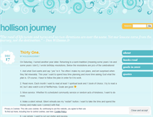 Tablet Screenshot of hollisonjourney.wordpress.com