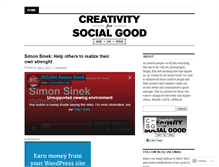 Tablet Screenshot of creativityforsocialgood.wordpress.com