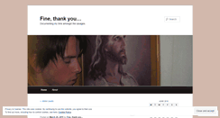 Desktop Screenshot of finethankyou.wordpress.com