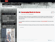 Tablet Screenshot of message4garren.wordpress.com