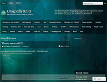 Tablet Screenshot of dragonflyknits.wordpress.com