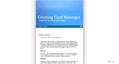 Desktop Screenshot of cardmessages.wordpress.com