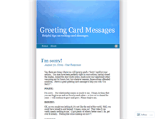 Tablet Screenshot of cardmessages.wordpress.com