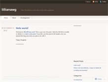 Tablet Screenshot of lillianawg.wordpress.com