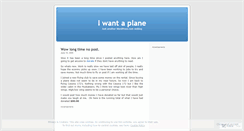 Desktop Screenshot of iwantaplane.wordpress.com