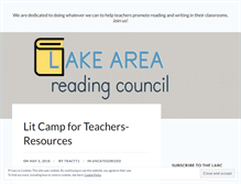 Tablet Screenshot of lakeareareadingcouncil.wordpress.com