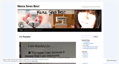 Desktop Screenshot of mamasewsbest.wordpress.com