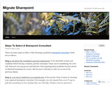 Tablet Screenshot of migratesharepoint.wordpress.com