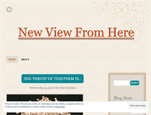 Tablet Screenshot of newviewfromhere.wordpress.com