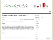 Tablet Screenshot of fusioncafe.wordpress.com