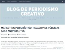 Tablet Screenshot of blogdeperiodismocreativo.wordpress.com