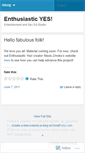 Mobile Screenshot of enthusiasticyes.wordpress.com
