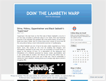 Tablet Screenshot of dointhelambethwarp.wordpress.com