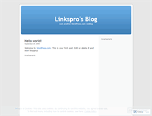 Tablet Screenshot of linkspro.wordpress.com