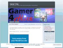Tablet Screenshot of gamer4hire.wordpress.com