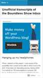 Mobile Screenshot of boundlessshowinbox.wordpress.com
