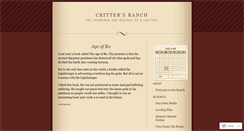 Desktop Screenshot of crittersranch.wordpress.com