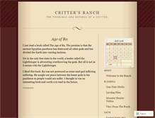 Tablet Screenshot of crittersranch.wordpress.com