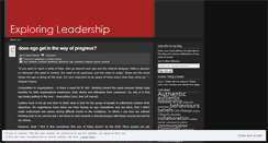 Desktop Screenshot of exploringleadership.wordpress.com