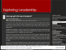 Tablet Screenshot of exploringleadership.wordpress.com