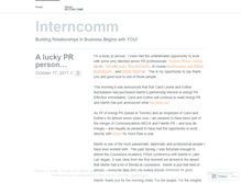 Tablet Screenshot of interncomm.wordpress.com