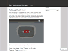 Tablet Screenshot of nogaymarriage.wordpress.com