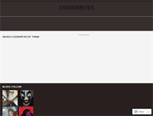 Tablet Screenshot of codiewrites.wordpress.com