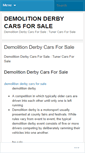 Mobile Screenshot of demolitionderbycarsforsaleusfw.wordpress.com