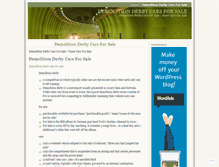 Tablet Screenshot of demolitionderbycarsforsaleusfw.wordpress.com
