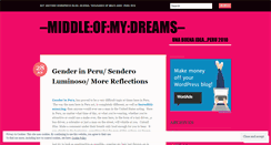 Desktop Screenshot of middleofmydreams.wordpress.com