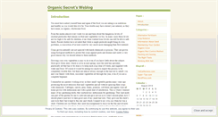 Desktop Screenshot of organicsecret.wordpress.com