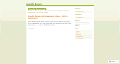 Desktop Screenshot of annetteburger.wordpress.com