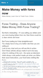 Mobile Screenshot of makemoneywithforexnow.wordpress.com