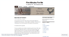 Desktop Screenshot of fiveminutesforme.wordpress.com