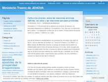 Tablet Screenshot of ministeriotruenodejehova.wordpress.com