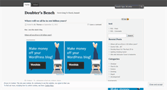 Desktop Screenshot of doubtersbench.wordpress.com