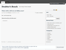 Tablet Screenshot of doubtersbench.wordpress.com