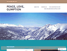 Tablet Screenshot of peacelovegumption.wordpress.com