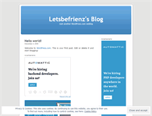 Tablet Screenshot of letsbefrienz.wordpress.com
