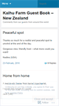Mobile Screenshot of kaihufarmguestbook.wordpress.com