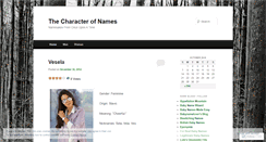 Desktop Screenshot of blogofcharacters.wordpress.com