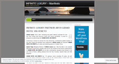 Desktop Screenshot of infiniteluxury.wordpress.com